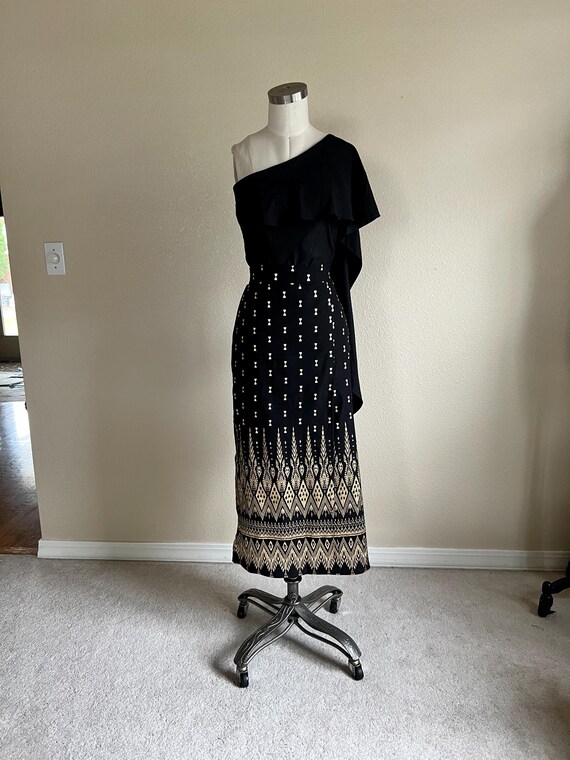 XS-S Stretchy Skirt & Top, Khmer Style Skirt, Cambodian, Thai Outfit, Skinny Stretchy Skirt, Slim Skirt, Lao, Asian Fashions
