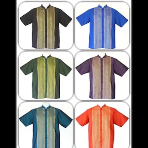 Asian M, Shirt Chest Lay Flat  40&quot;, Men Shirts, Khmer Thai Lao, Traditional Shirt, Groomsmen, Cambodian, Asian Attires, Khmer USA Shop