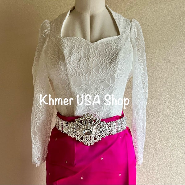 Silver belt, Asian Style belt, Khmer, Thai, Lao, Cambodian accessories, Southeast Asian Belt, Khmer Traditional Belt. Khmer USA Online Shop