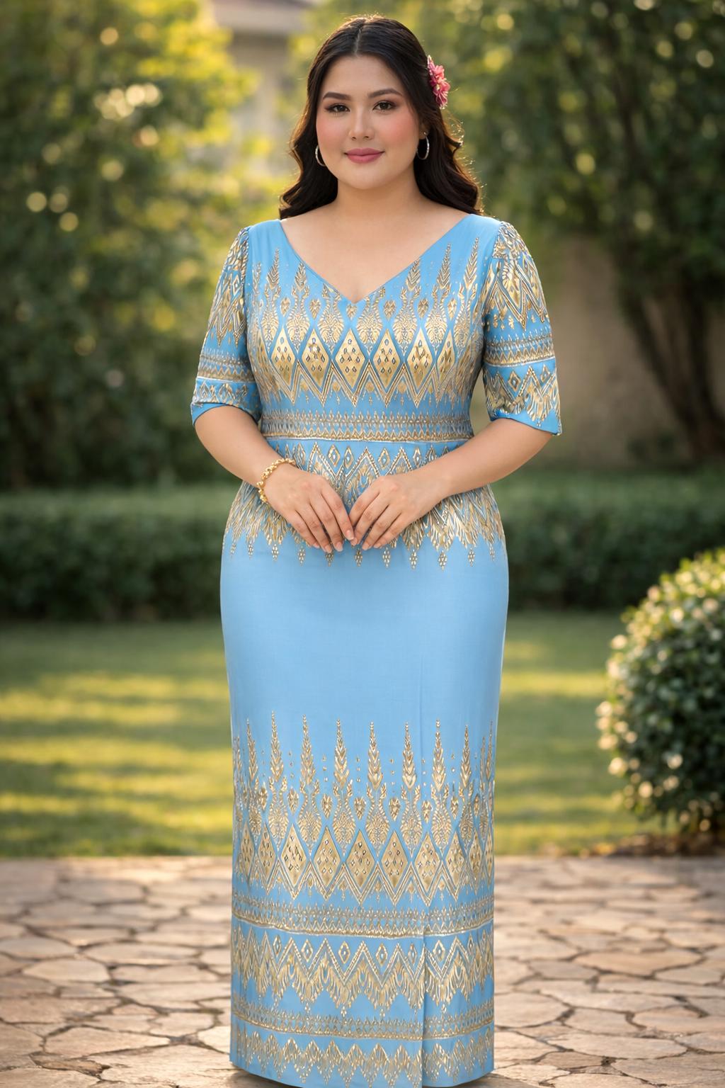 Navy Asian Dress - Etsy
