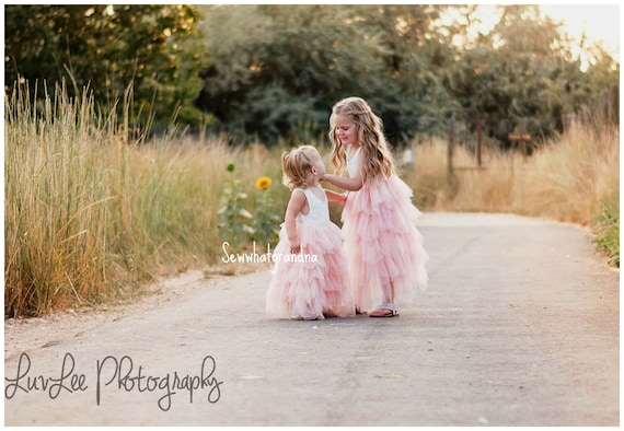 chinese dress ladies Pink Off-The-Shoulder Lace & Tulle Maxi Flower Girls Gown #5040 main image 0