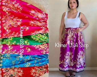 M-2XL, Khmer style, Asian Everyday Skirt, pacific islander, Luau party, sarong queens, sarong party, batik, Khmer Outfit, Khmer USA Shop