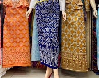 Khmer XS-S, can alter M-L, Apsara Traditional Skirt, Cambodian Thai Lao Asian Fashions, Khmer Attires, Khmer USA Shop