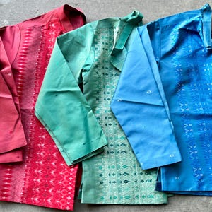 Asian XL-3XL. Shirt Chest Lay Flat 44”-50”, Men Shirts, Khmer Thai Lao Traditional, Cambodian Culture, Mandarin Collar Khmer USA Shop