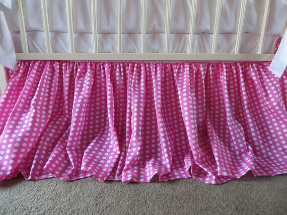 polka dot crib skirt