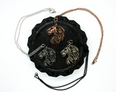 Cold Cast Lion Necklace (two sizes three 39 Metals 39 )