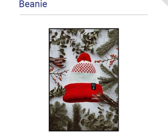 Heart Beanie Knitting Machine Pattern – Intermediate Addi Circular | Digital Download