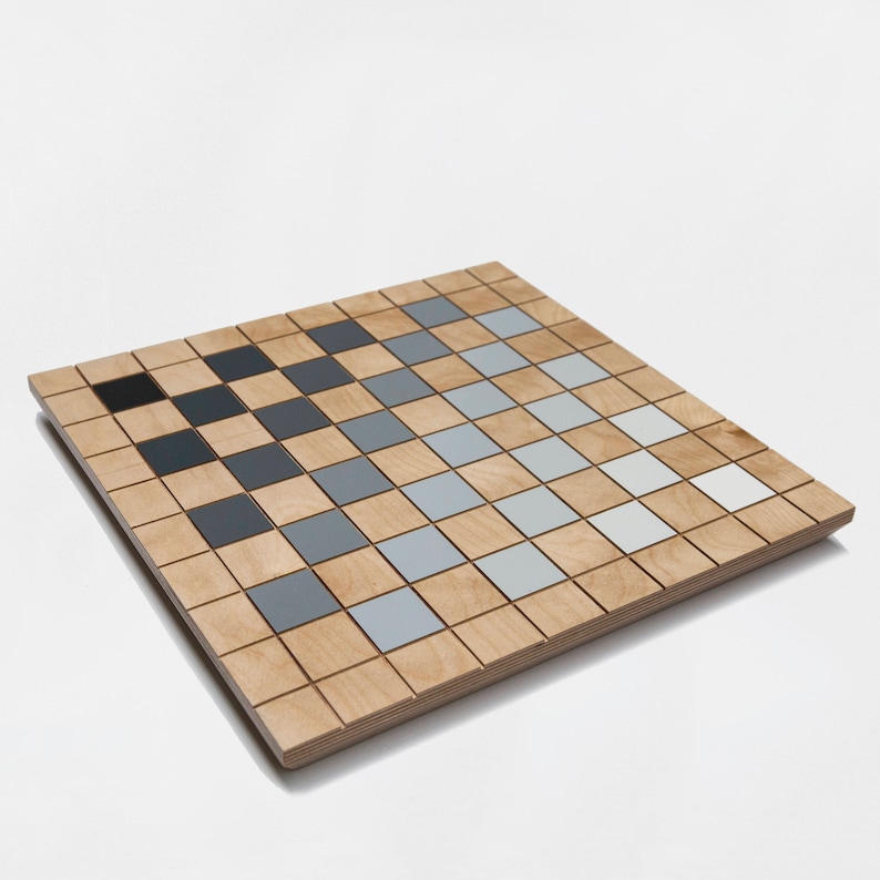 Échiquier Noir Et Blanc 48x48cm - Frêne Et Aningré, Cases 58mm (occasion)