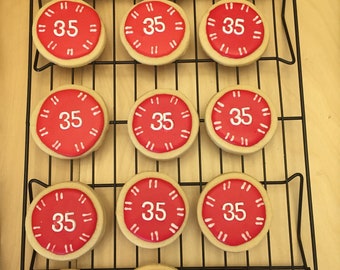 Poker Chips  Sugar Cookies