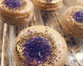 Amethyst Geode French Macarons