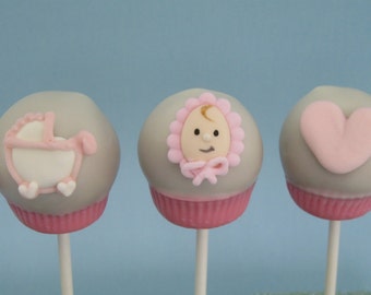 Girl Baby Shower Cake Pops