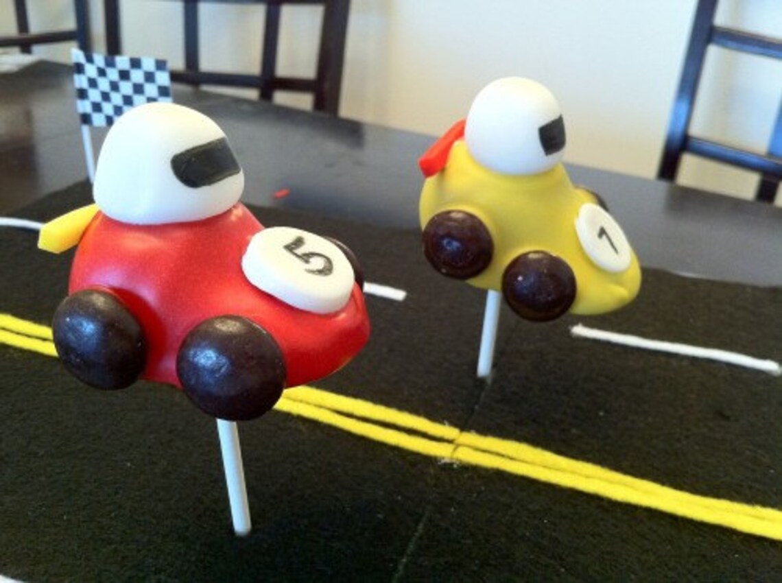Race Car Cake Pops Etsy