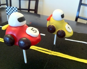 Race Car Cake Pops