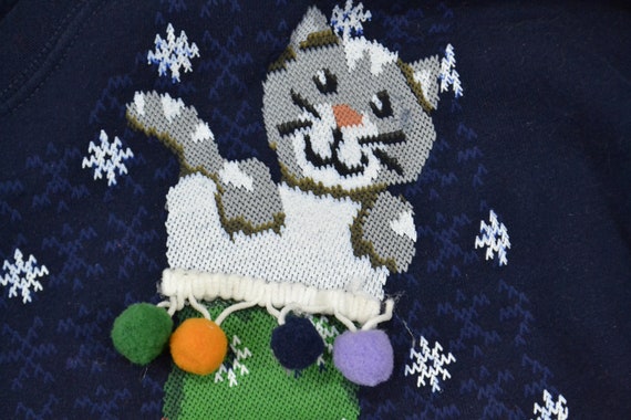 Cat Sweater Ugly Christmas Sweater Tacky Holiday … - image 6