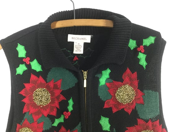 MEDIUM Ugly Christmas sweater vest, tacky Christma