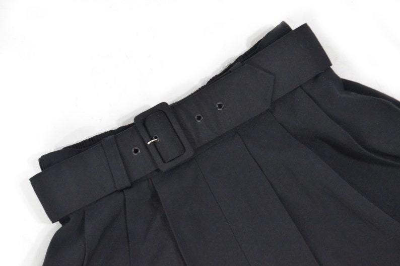 Size XS 1940s STYLE black high waist shorts vintage retro belted womens pinup clothing