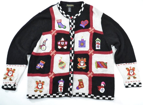 Plus Size Santa Christmas Sweater, Big Tall Ugly C