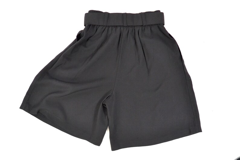 Size XS 1940s STYLE black high waist shorts vintage retro belted womens pinup clothing