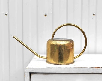 Vintage Brass Watering Can - Plants, Gardening - Home Decor