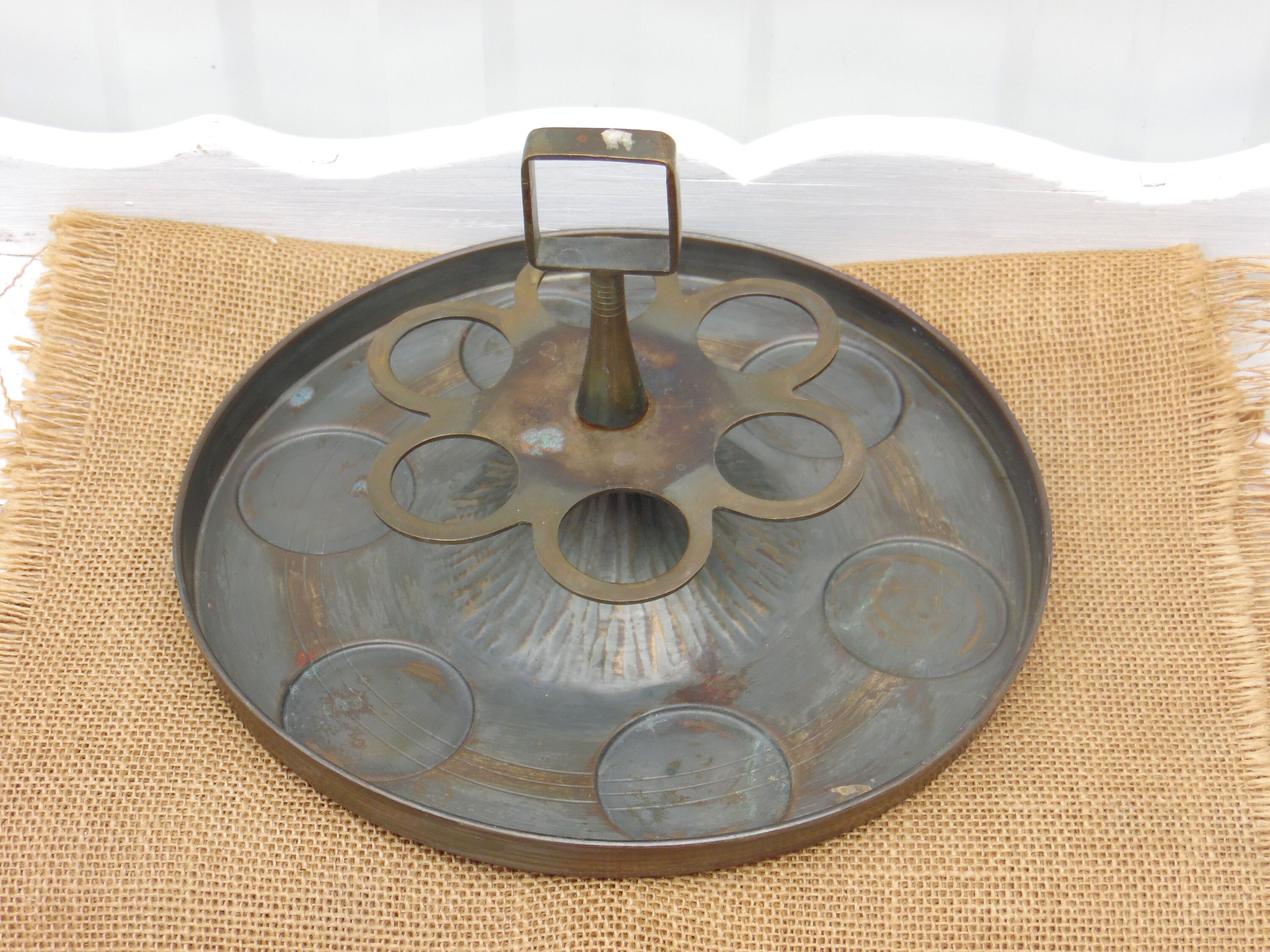 Vintage Shot Glass Stand Barware Etsy