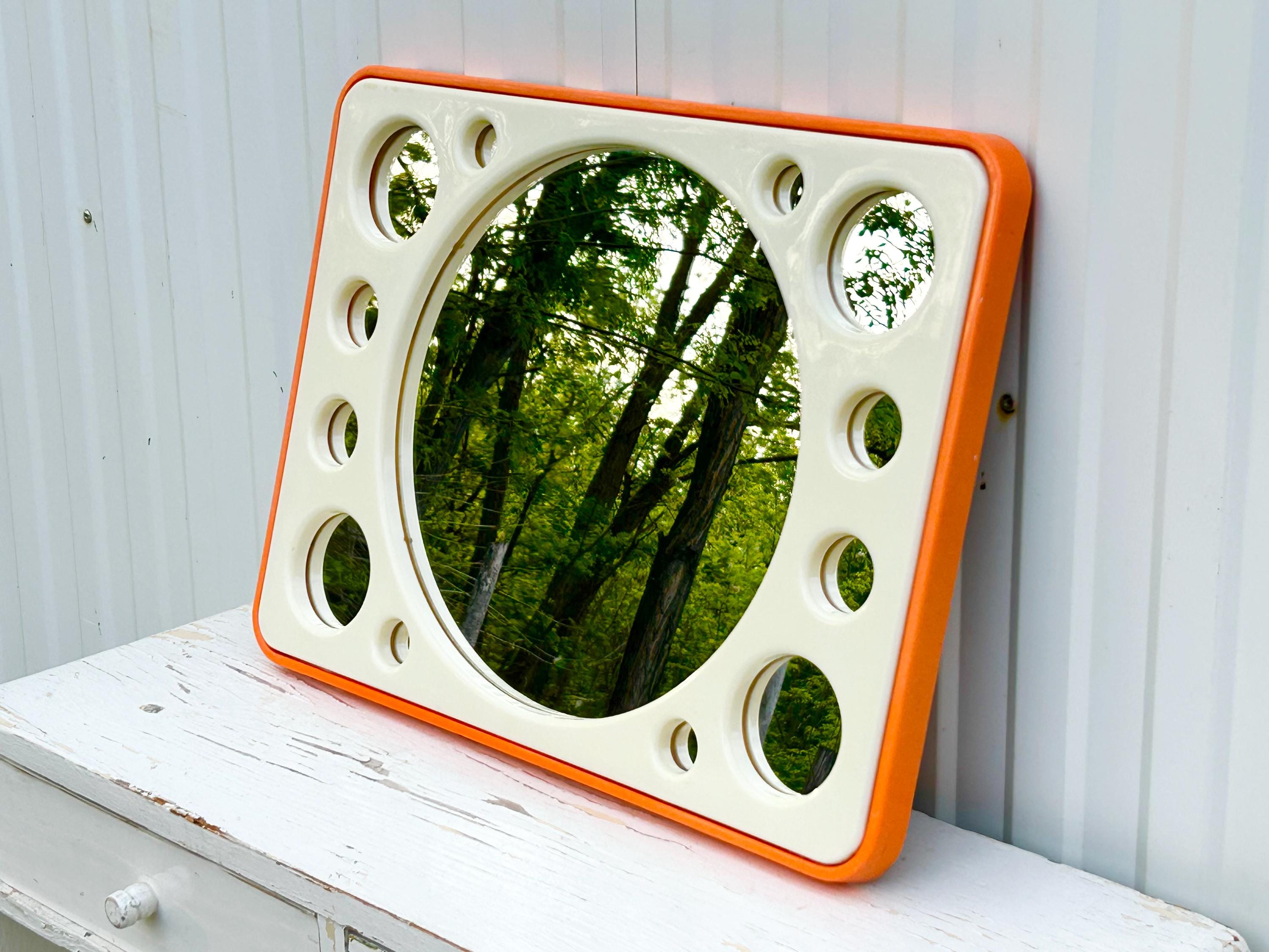 70s Wall Miller ウォールミラー スペースエイジ Vintage Space Age Wall Mirror - Retro Orange 70's Pop Art Wall