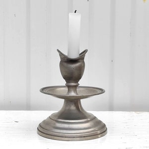 Vintage Pewter Candle Stick - Portavelas Vintage - Decoración del hogar