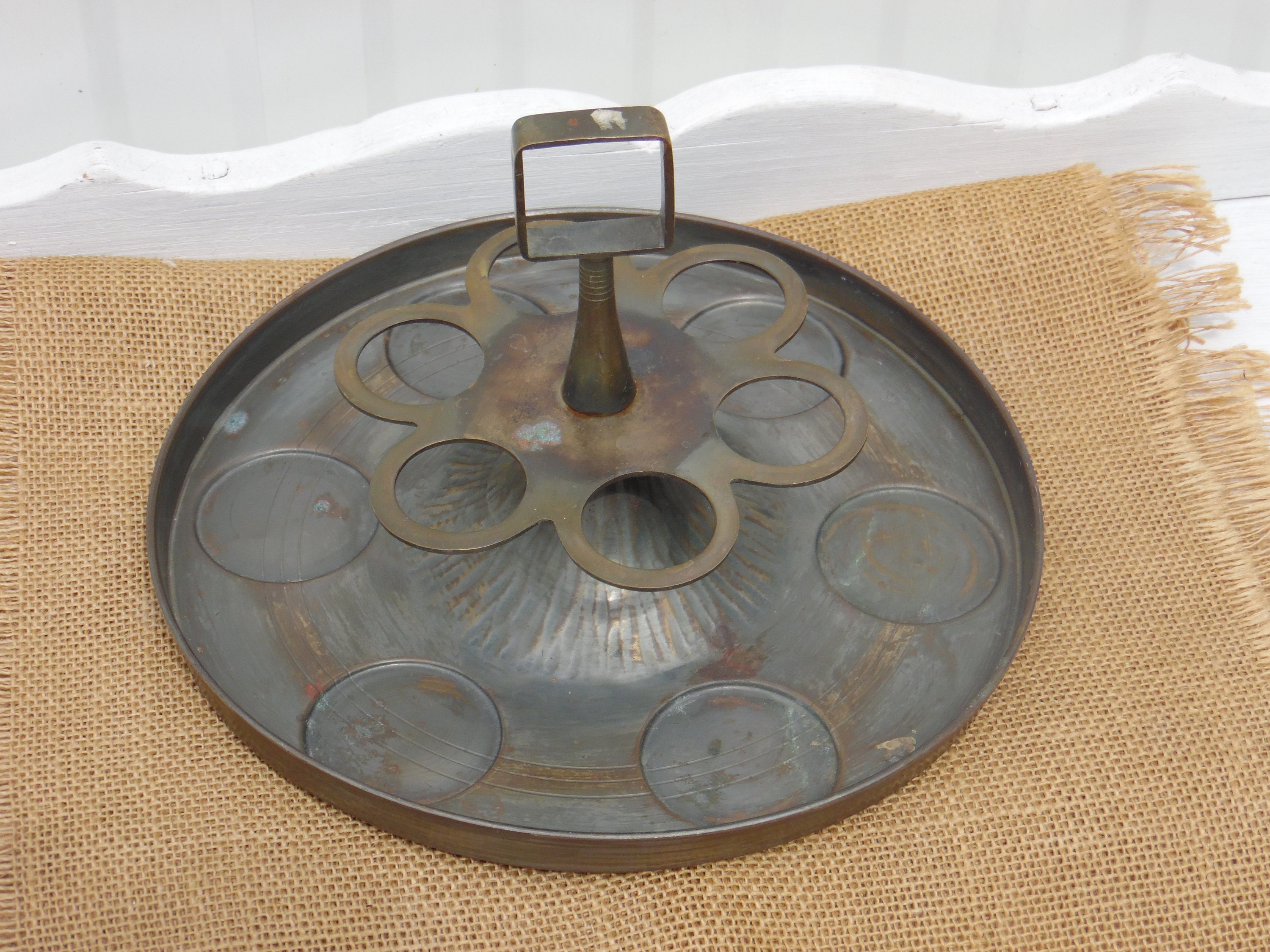 Vintage Shot Glass Stand Barware Etsy