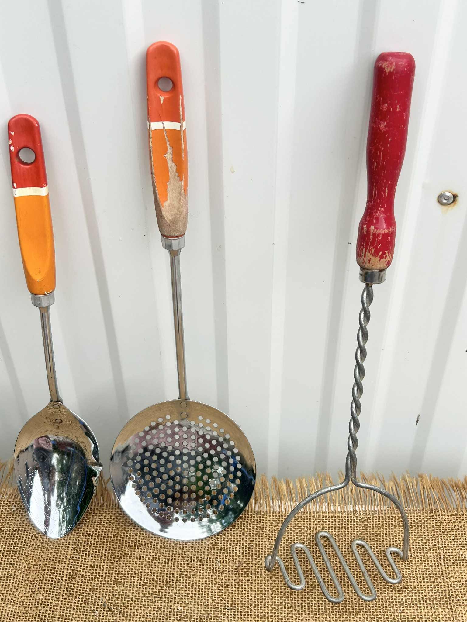 Lot De 5 Anciens Ustensiles De Cuisine - Déco Ou Utilisation - Collection N°1