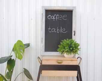 Chalkboard - Bistro, Coffee House Decor - Antique Wooden Window Frame - Wall Decor - Farmhouse Style