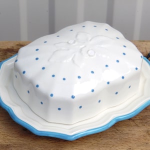 Vintage French Butter Dish - Ironstone Pottery