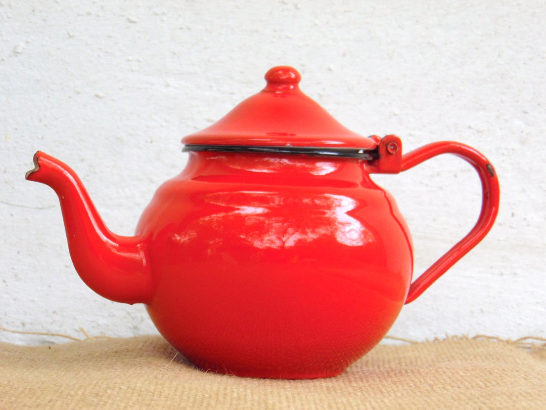 Vintage Enamel Coffee Pot Small Tea Pot Rustic Home Decoration Etsy
