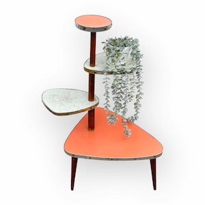 Plant Stand - Plant Stool - Mid Century Coffee Table - Tripod Planter