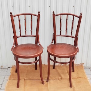 Antique MUNDUS Chairs - Bentwood Chairs -  Thonet Style Chairs - Bentwood Desk Chair - Antique Dining Chairs - Vintage Chairs