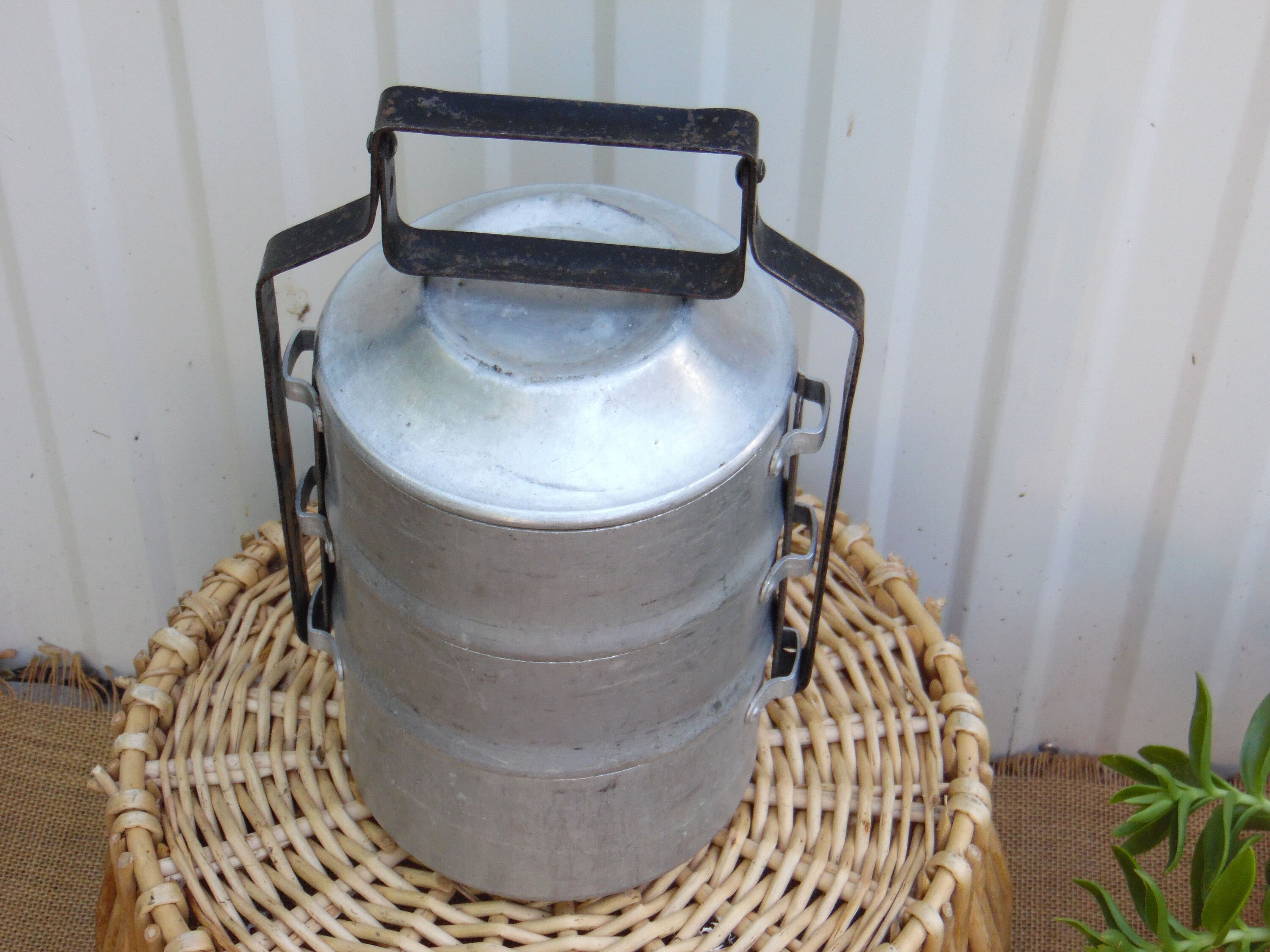 Set of 3 Vintage Aluminum Food Container With Lid Lunch Box Etsy UK