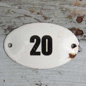 Vintage Enamel Sign - Door Wall Plaque