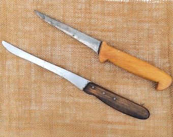 Old Knife Collection - Wooden Handles and Metal Blades