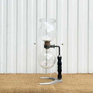 Antique Coffee Maker with Stand - Rustic Kitchen Decor - Industrial Loft Decor