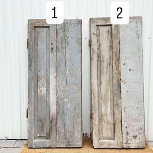 Antique Window Shutters - Wooden Shutters -  Primitive Country Rustic Farmhouse Decor