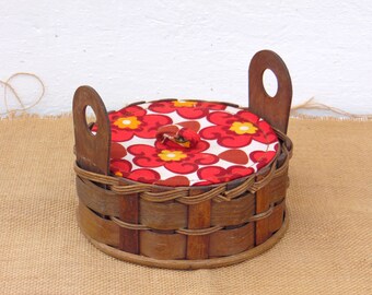 Vintage Sewing Basket - Vintage Knitting Basket - Sewing Box - Jewelry Box - Home Decor