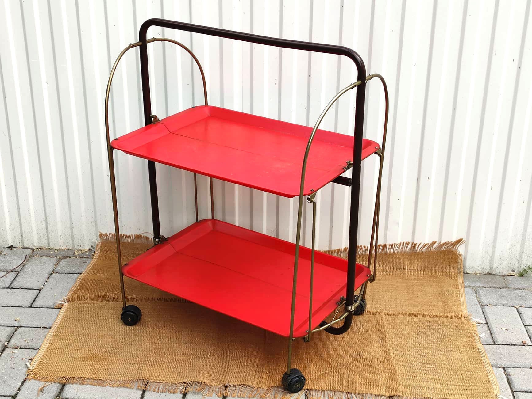 キッチンワゴン Vintage   Folding Trolley  made in italy Vintage Folding Trolley made in italy