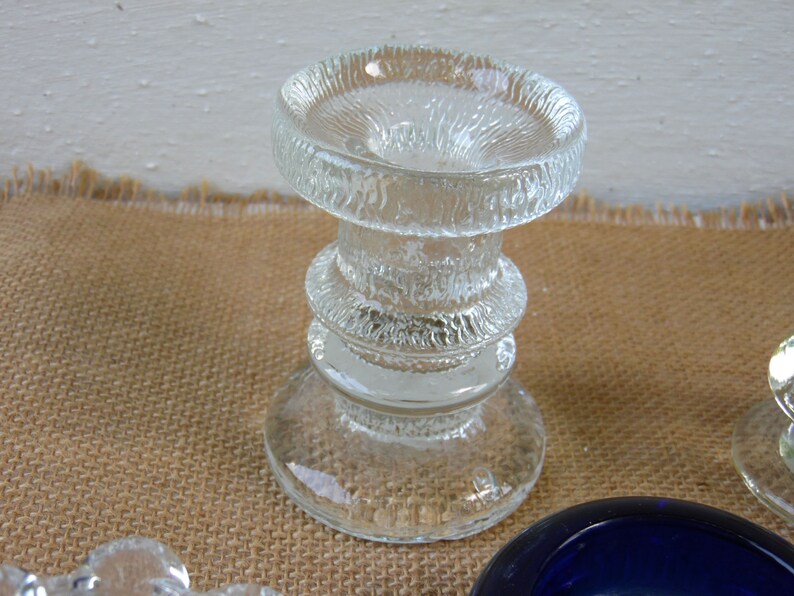 Collection of 5 Vintage Glass Candle Sticks Vintage Candle Etsy