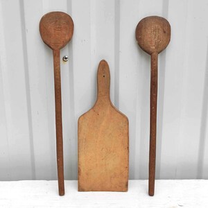 Vintage Kalocsa Cutting Boards and Mixing Spoons Rustic Decor Farmhouse Decor image 2