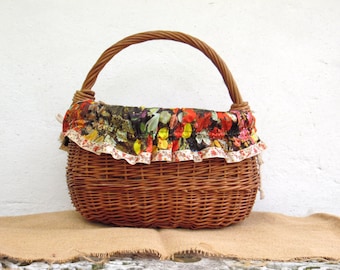Vintage Wicker Basket - Shopping Basket