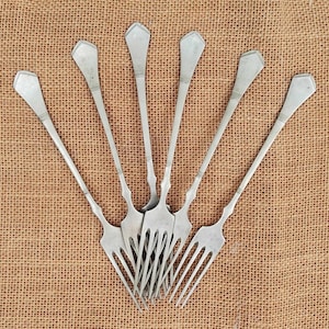 Set of 6 Antique Forks - Vintage Cutlery - Vintage Flatware