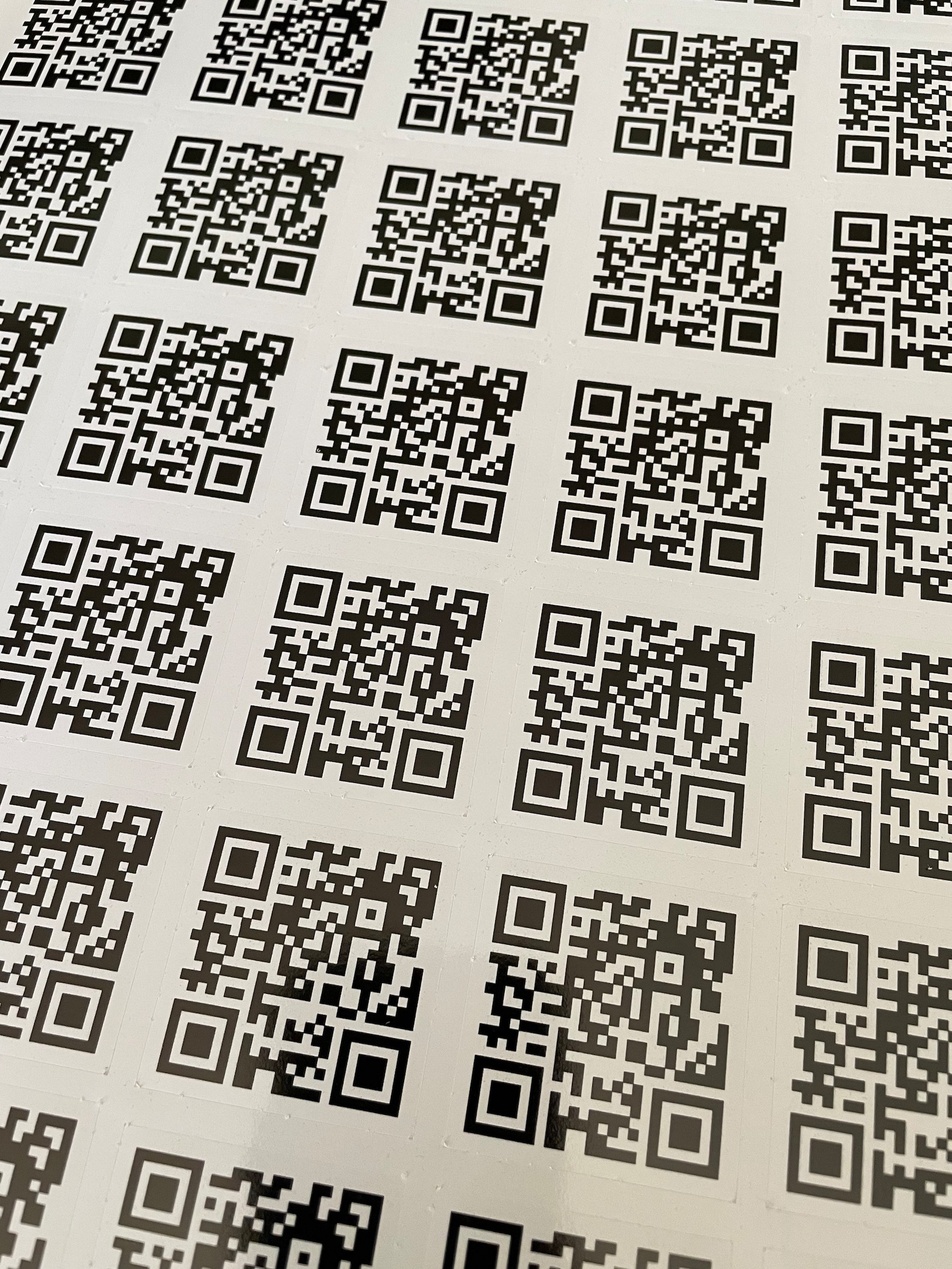 50 Custom QR Code Stickers, QR Code Package Brand Name Stickers, Custom ...