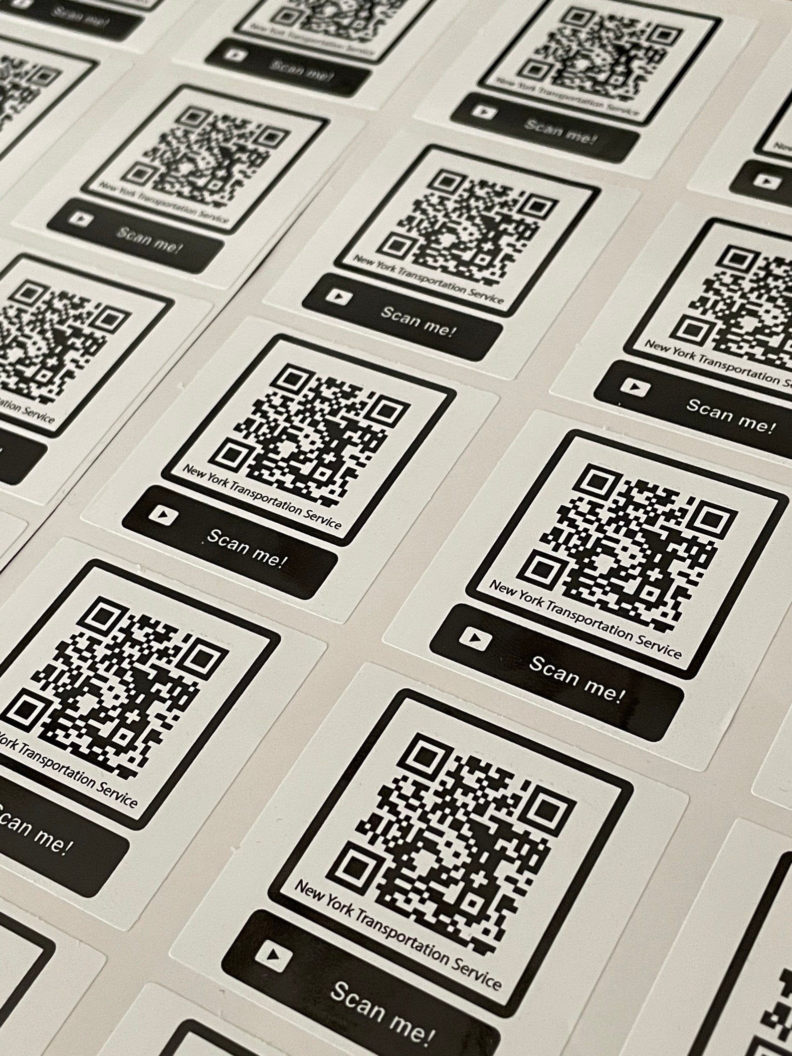50 Custom QR Code Stickers, QR Code Package Brand Name Stickers, Custom