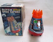 Near Mint Super Apollo Space Capsule Battery Operated S.H. Horikawa Japan Working