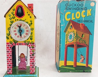 当時物 日立電子レンジ クッキング ジョイ フィギュア うつみ宮土理 非売品 1950's Vintage Tin Cuckoo Swinging Clock Mechanical Bandai Japan