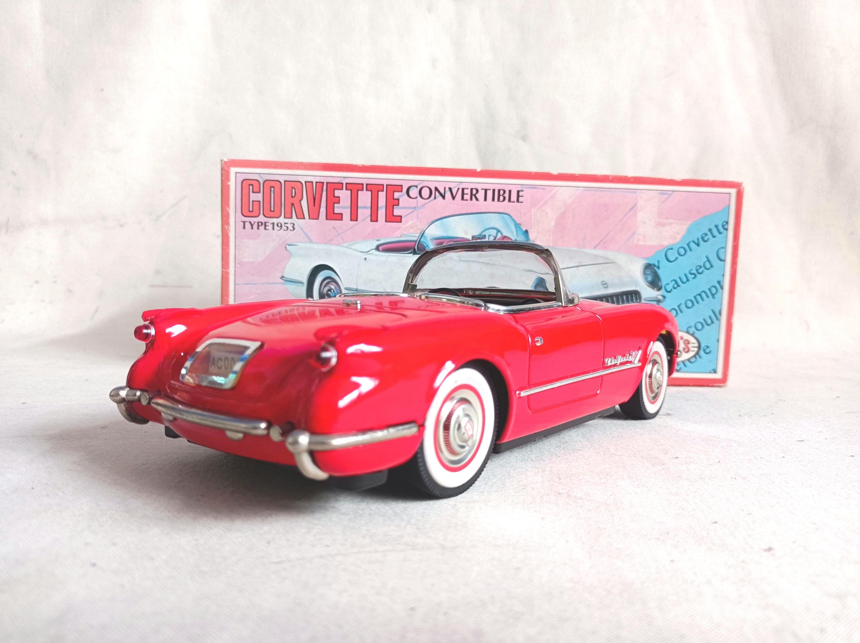 Nos Vintage Tin Car Corvette Convertible Type 1953 Fifties Japan