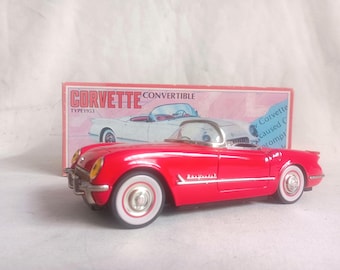 Nos Vintage Tin Car Corvette Convertible Type 1953 Fifties Japan